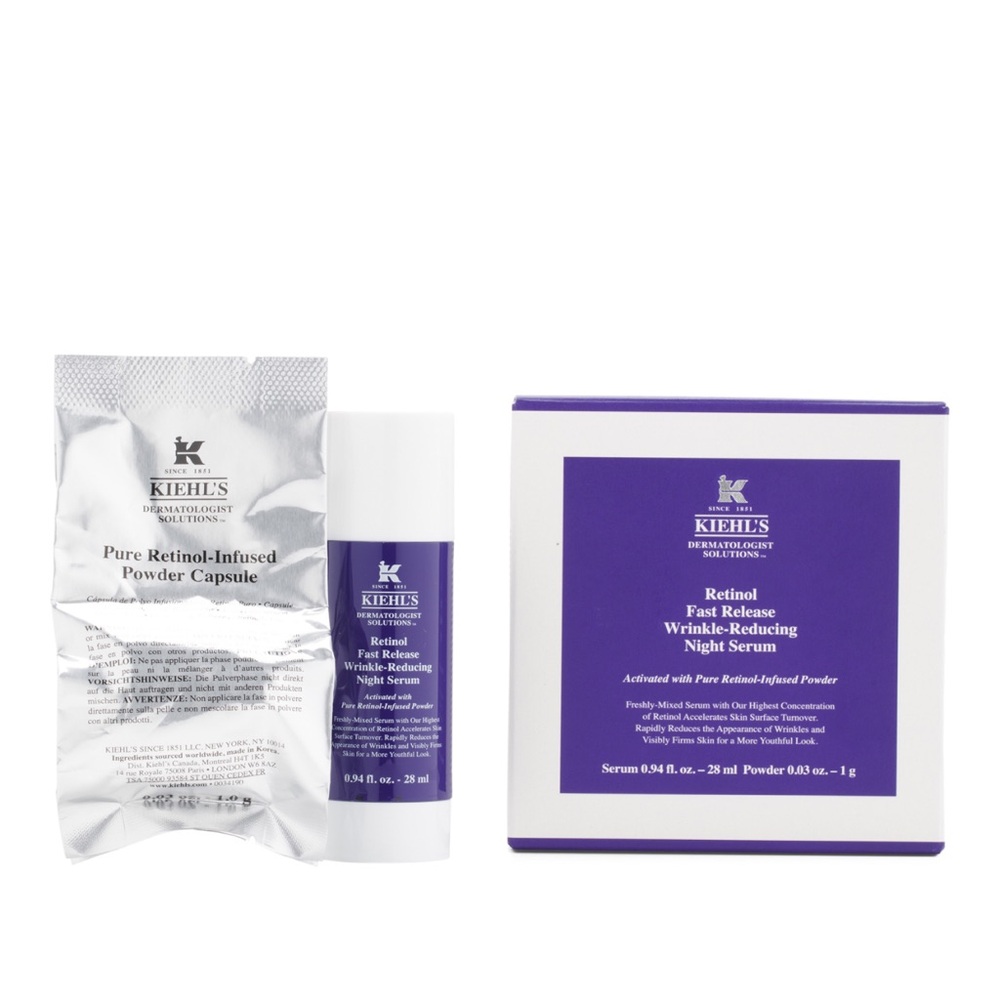 NEW Kiehl's Retinol Night Serum Fast Release Wrinkle Reducing Night Serum